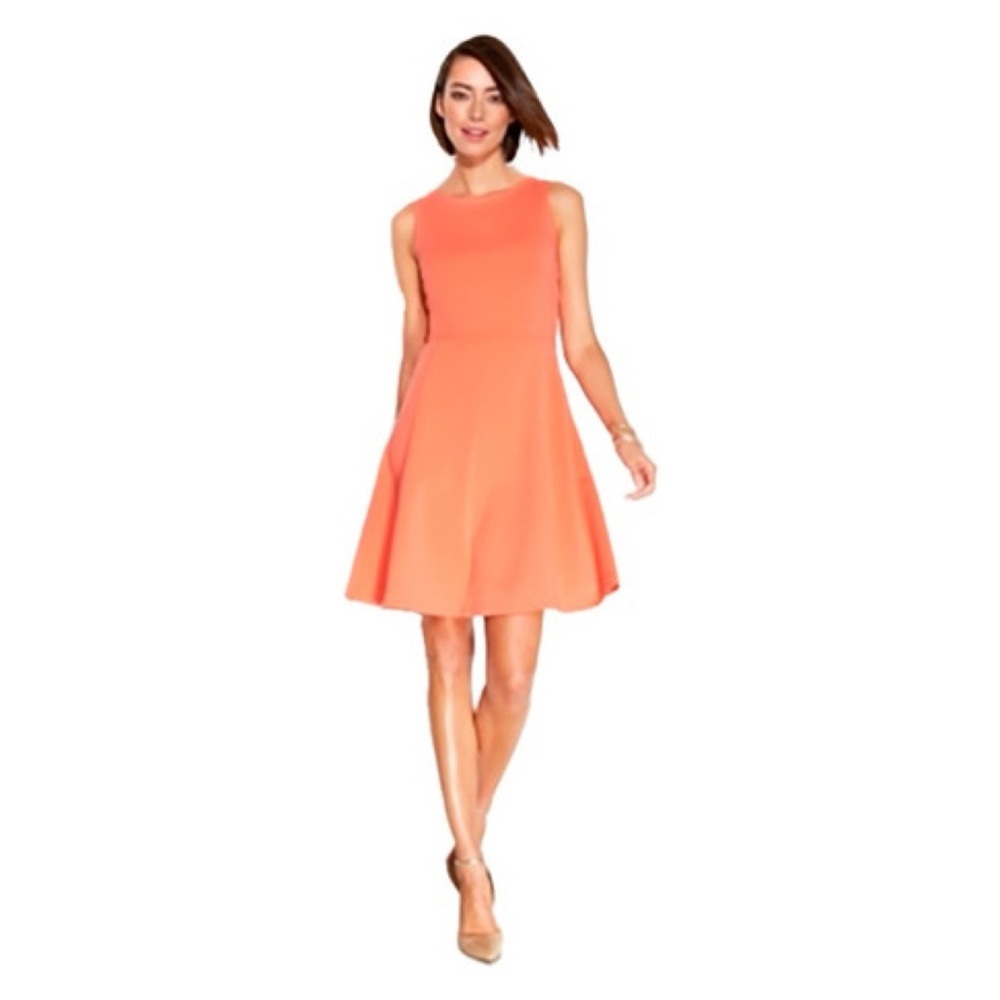Alfani Sleeveless Fit and Flare Dress Salmon Pink 1X